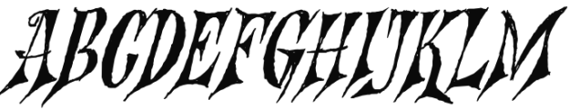 Nefarious Italic Font UPPERCASE