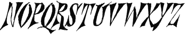 Nefarious Italic Font UPPERCASE