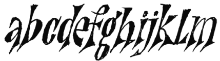 Nefarious Italic Font LOWERCASE