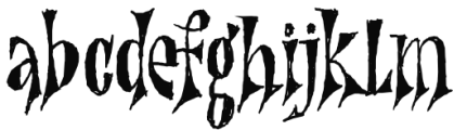 Nefarious Regular Font LOWERCASE