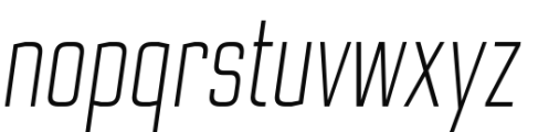 Nesobrite Condensed Light Italic Font LOWERCASE