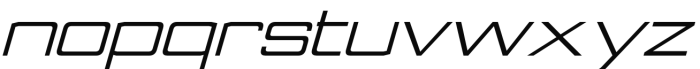 Nesobrite Expanded Regular Italic Font LOWERCASE