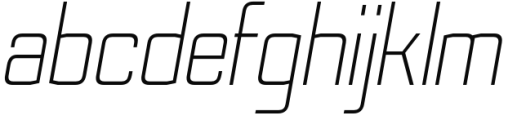 Nesobrite Semi Condensed Light Italic Font LOWERCASE