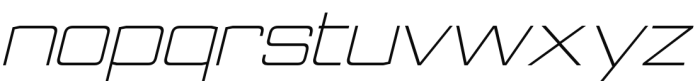 Nesobrite Semi Expanded Light Italic Font LOWERCASE