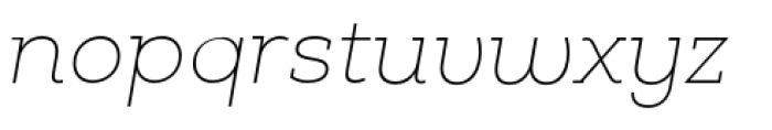 Nexa Slab Thin Italic Font LOWERCASE
