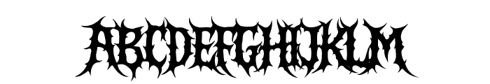 Necrotic Chasm Font UPPERCASE