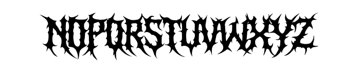 Necrotic Chasm Font UPPERCASE