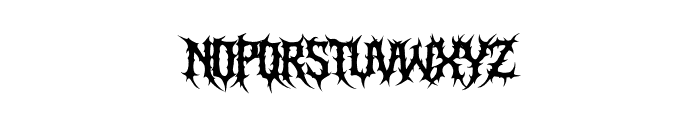 Necrotic Chasm Font LOWERCASE