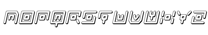 Neon Circuit 3D Italic Font UPPERCASE