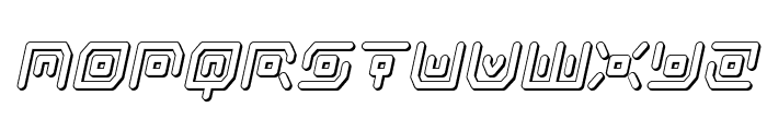 Neon Circuit 3D Italic Font LOWERCASE