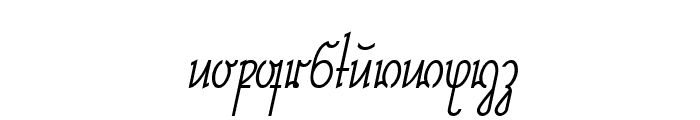 NeueRudelskopf-Italic Font LOWERCASE