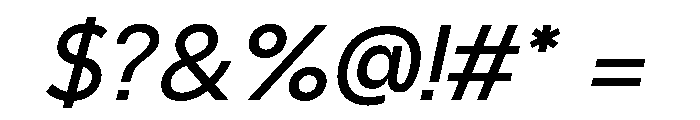 Nevermind Italic Font OTHER CHARS