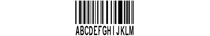 New Barcode Font tfb Font UPPERCASE