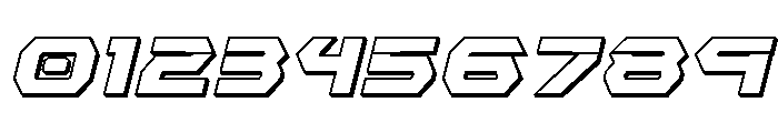 New Cyborg 3D Italic Font OTHER CHARS