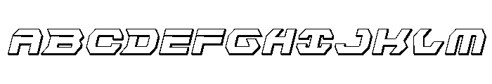 New Cyborg 3D Italic Font UPPERCASE