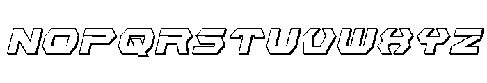 New Cyborg 3D Italic Font UPPERCASE