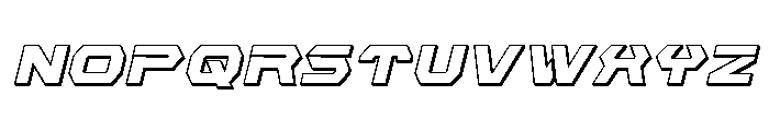 New Cyborg 3D Italic Font LOWERCASE