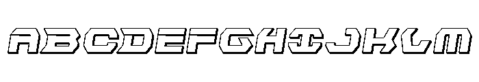 New Cyborg 3D Semi-Italic Font UPPERCASE
