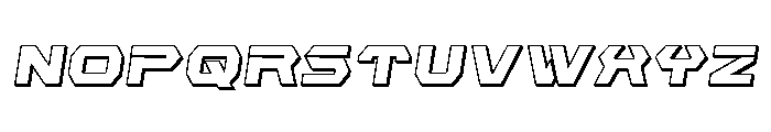 New Cyborg 3D Semi-Italic Font LOWERCASE