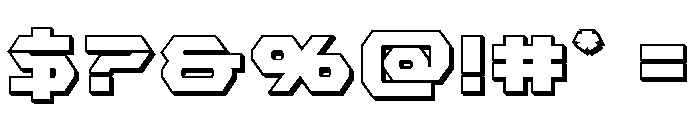 New Cyborg 3D Font OTHER CHARS