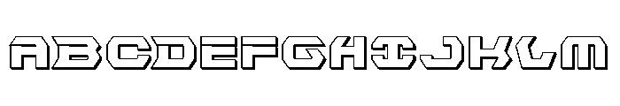 New Cyborg 3D Font UPPERCASE