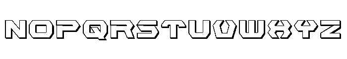 New Cyborg 3D Font UPPERCASE