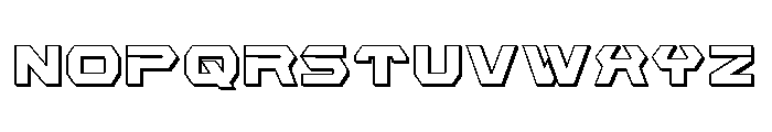 New Cyborg 3D Font LOWERCASE