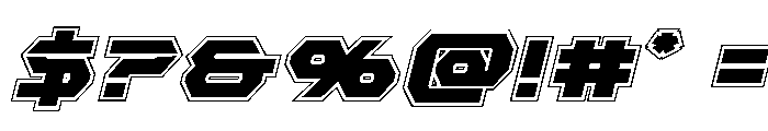 New Cyborg Academy Italic Font OTHER CHARS