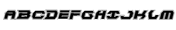 New Cyborg Academy Italic Font UPPERCASE