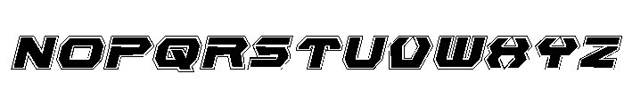 New Cyborg Academy Italic Font UPPERCASE