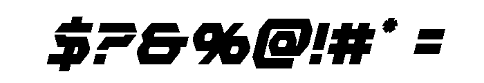 New Cyborg Condensed Italic Font OTHER CHARS