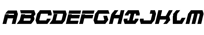 New Cyborg Condensed Italic Font UPPERCASE