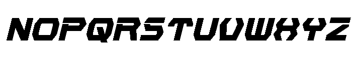 New Cyborg Condensed Italic Font UPPERCASE