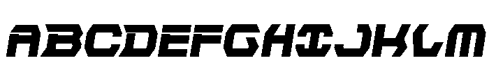 New Cyborg Condensed Semi-Ital Font UPPERCASE
