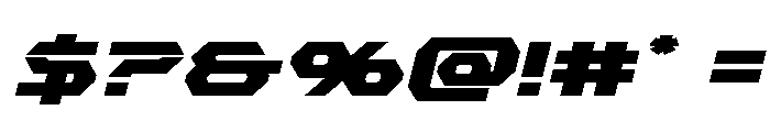 New Cyborg Expanded Italic Font OTHER CHARS