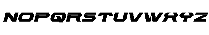 New Cyborg Expanded Italic Font LOWERCASE