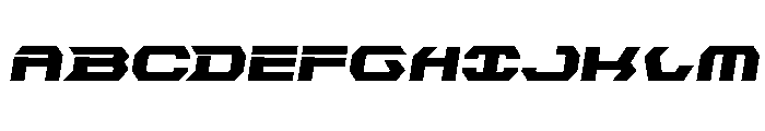 New Cyborg Expanded Semi-Ital Font UPPERCASE