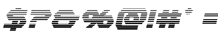 New Cyborg Gradient Italic Font OTHER CHARS
