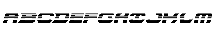 New Cyborg Gradient Italic Font UPPERCASE