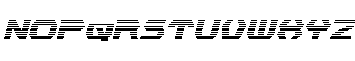 New Cyborg Gradient Italic Font UPPERCASE