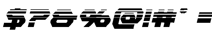 New Cyborg Halftone Italic Font OTHER CHARS