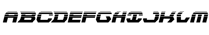 New Cyborg Halftone Italic Font UPPERCASE