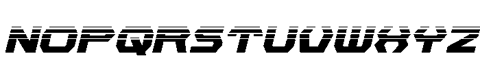 New Cyborg Halftone Italic Font UPPERCASE