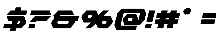 New Cyborg Italic Font OTHER CHARS