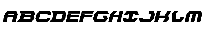 New Cyborg Italic Font UPPERCASE