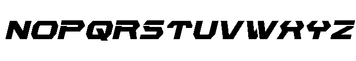 New Cyborg Italic Font LOWERCASE