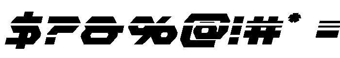 New Cyborg Laser Italic Font OTHER CHARS