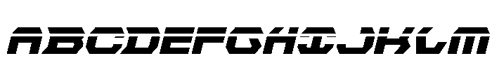 New Cyborg Laser Italic Font UPPERCASE