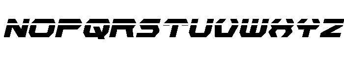 New Cyborg Laser Italic Font UPPERCASE
