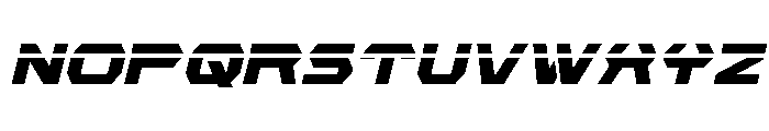 New Cyborg Laser Italic Font LOWERCASE